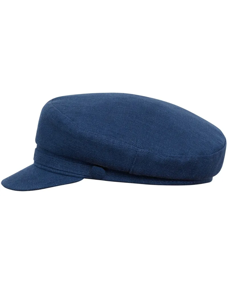 Pireus - summer linen breton cap precisely handmade, fisherman style