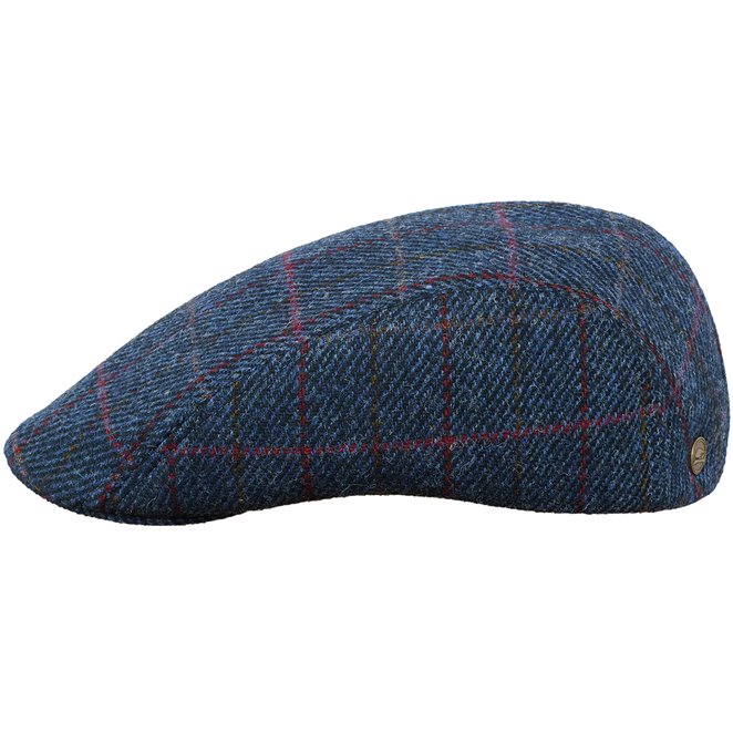 Norte autumn flat cap made of genuine Harris Tweed foldable earflap