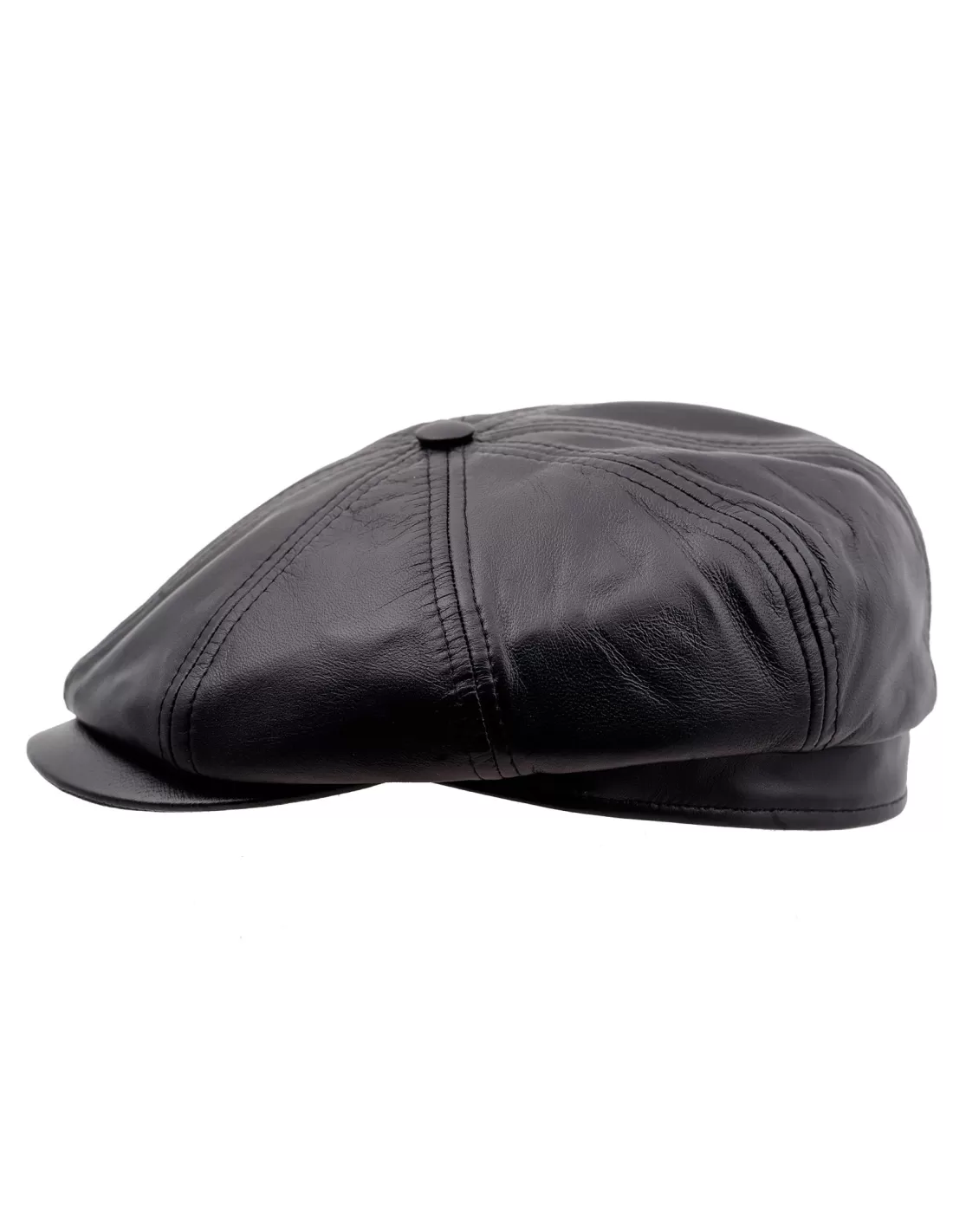 Malone - genuine leather eight panels Gatsby winter cap with breathable  lining
