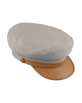 Maciejowka Model 7 summer Liverpool cap made of natural linen 2