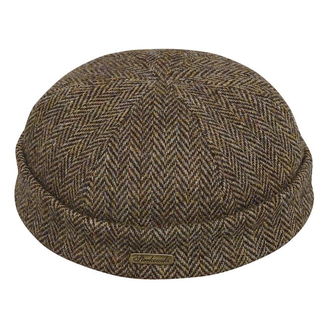 Docker comfortable beanie cap made of genuine Harris Tweed (100% wool)