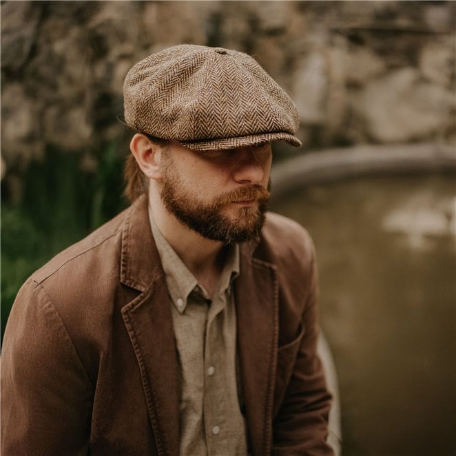 Shelby - made of genuine Harris Tweed cap vintage (100% wool)