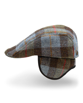 Norte autumn flat cap made of genuine Harris Tweed foldable earflap 2