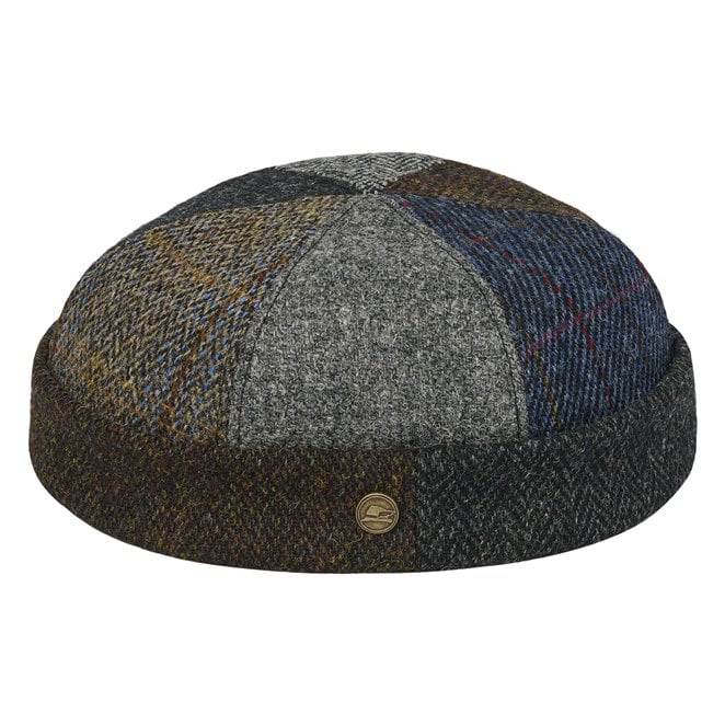 Docker comfortable beanie cap made of genuine Harris Tweed (100% wool)