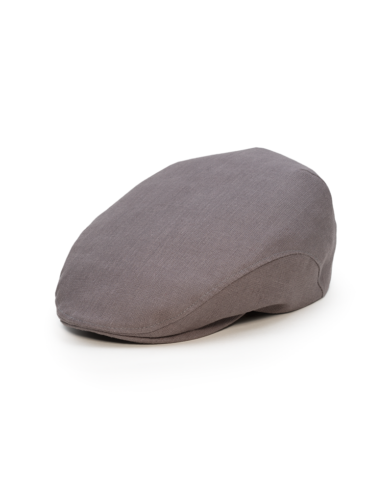 Derby - pure linen ivy league flat cap with breathable mesh