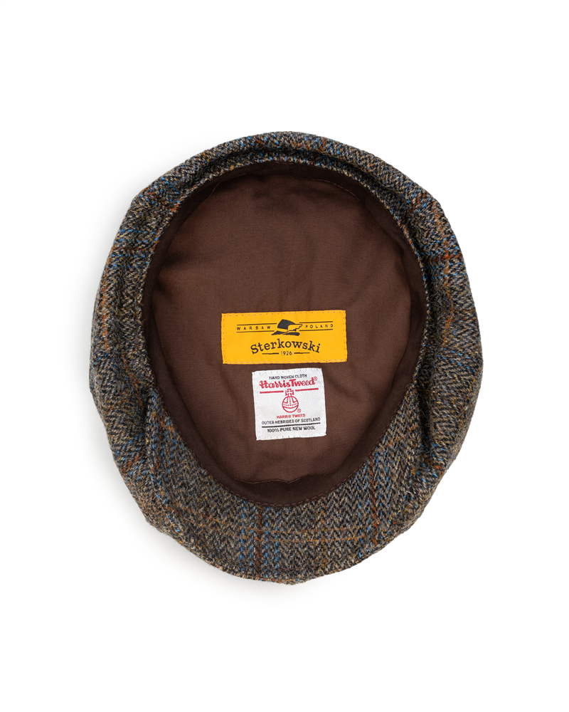 ステルコフスキー Peaky Blinders Harris Tweed Peaky Cap - made of genuine Harris Tweed with sewn down visor