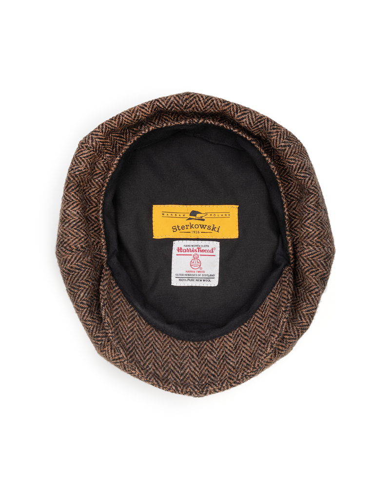 帽子 Peaky Blinders Harris Tweed Sterkowski Peaky Cap - made of genuine Harris Tweed with sewn down visor