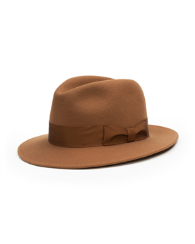 Holden - Fedora style wide brim hat made with pure wool felt crushable 2