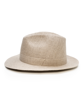 Sugarcane Corleone summer broad wide brim fedora hat sewn with linen 2
