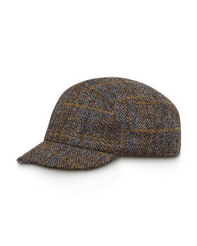 Hudson winter Danish cap quilted lining foldable earflap Harris Tweed 2