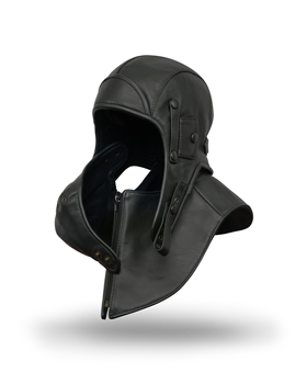 Siberia - aviator cap with mask and collar, mens black cap 2