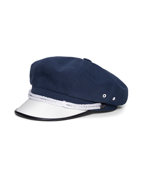 A vintage Harely style motorcycle hat made of cotton & genuine leather 2