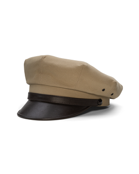Elvis rockabilly style biker hat pure cotton and genuine leather 2