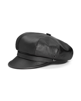 Harley vintage style motorcycle hat made of pure natural leather 2