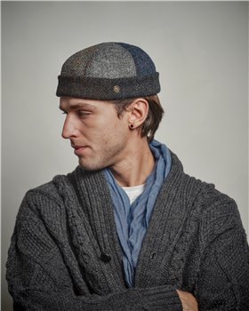 Docker comfortable beanie cap made of genuine Harris Tweed (100% wool) 2