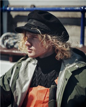 Kashubia Model 1 - brown and black baseball mariners sailor cap 2