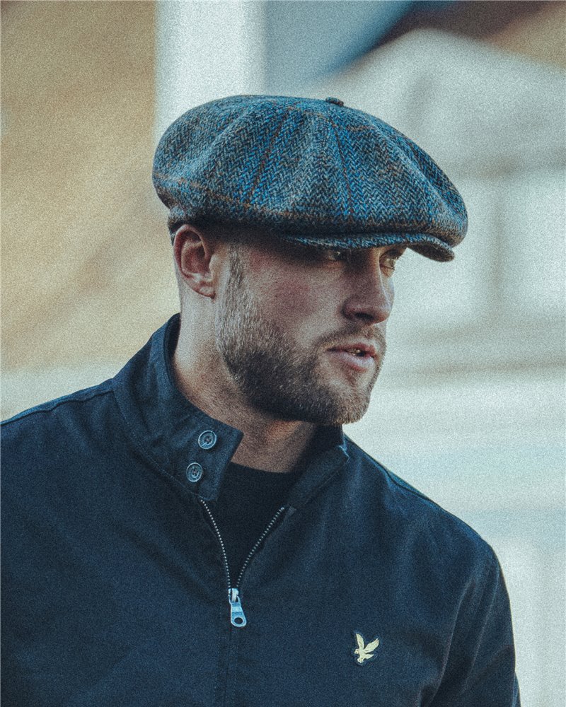 Peaky Cap - made of genuine Harris Tweed with sewn down visor