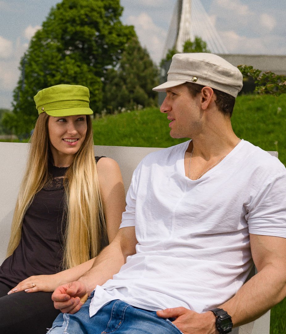 Linen Summer Cap for Men and Women Classic Linen Cap Hat Baseball