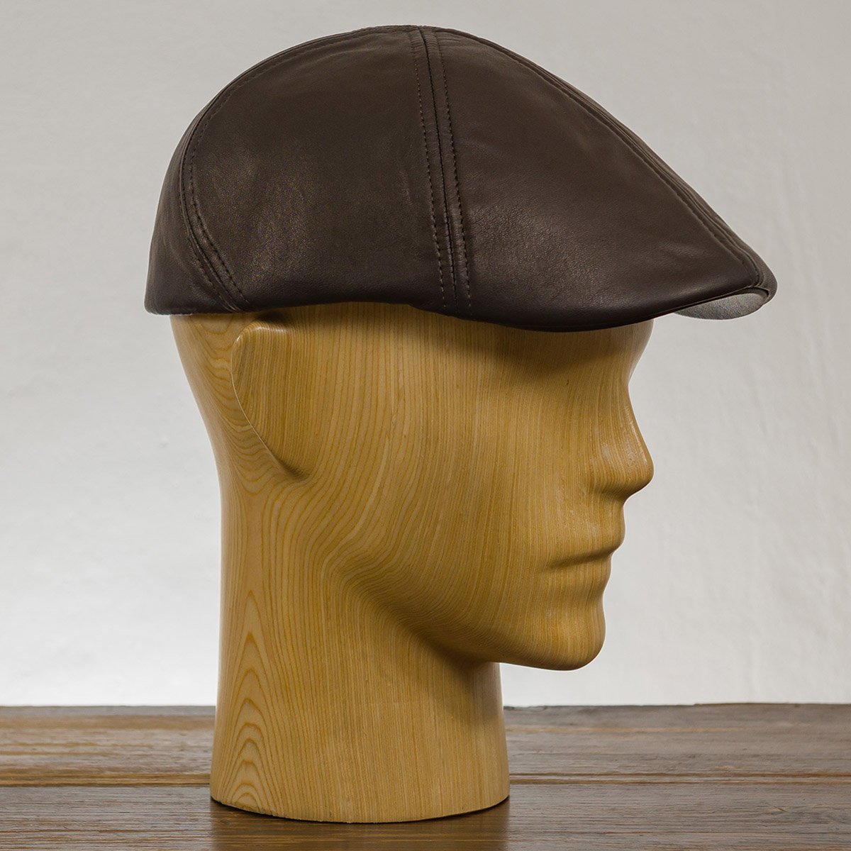 Dodger genuine leather six panels Duckbill cap with breathable lining ...