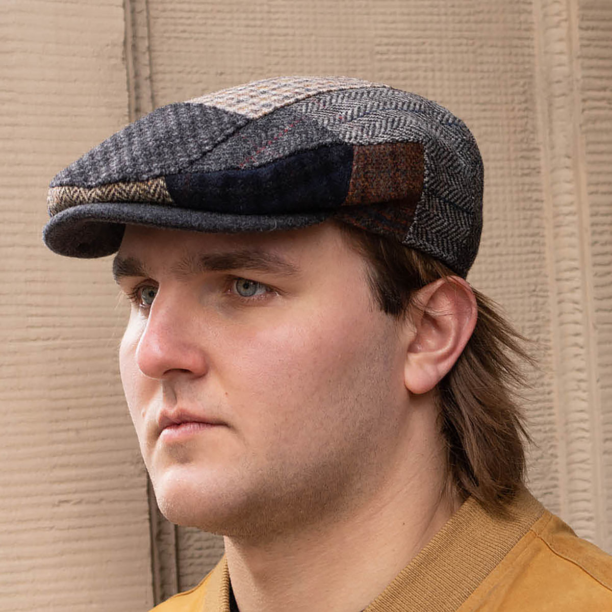 Sterkowski Warm Wool Blend Petersham Ivy League Flat Cap with Earflap