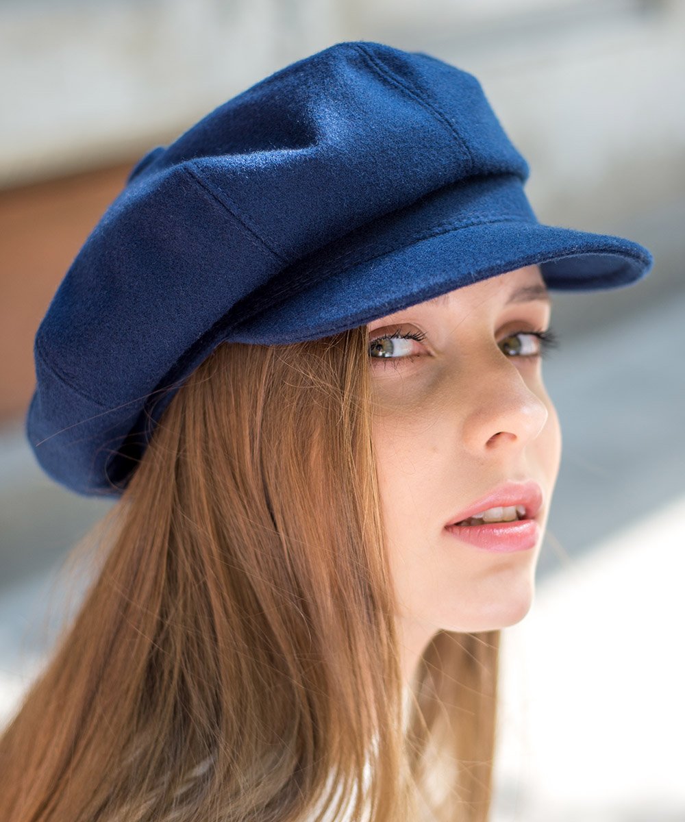 Hamburg - mens cap sewed with woolen cloth, baseball, sailor black cap